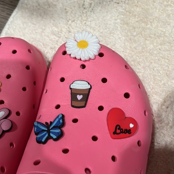 Like New Custom Old Navy Croc Style Shoes with custom BTS shoe accessories - Picture 2 of 5